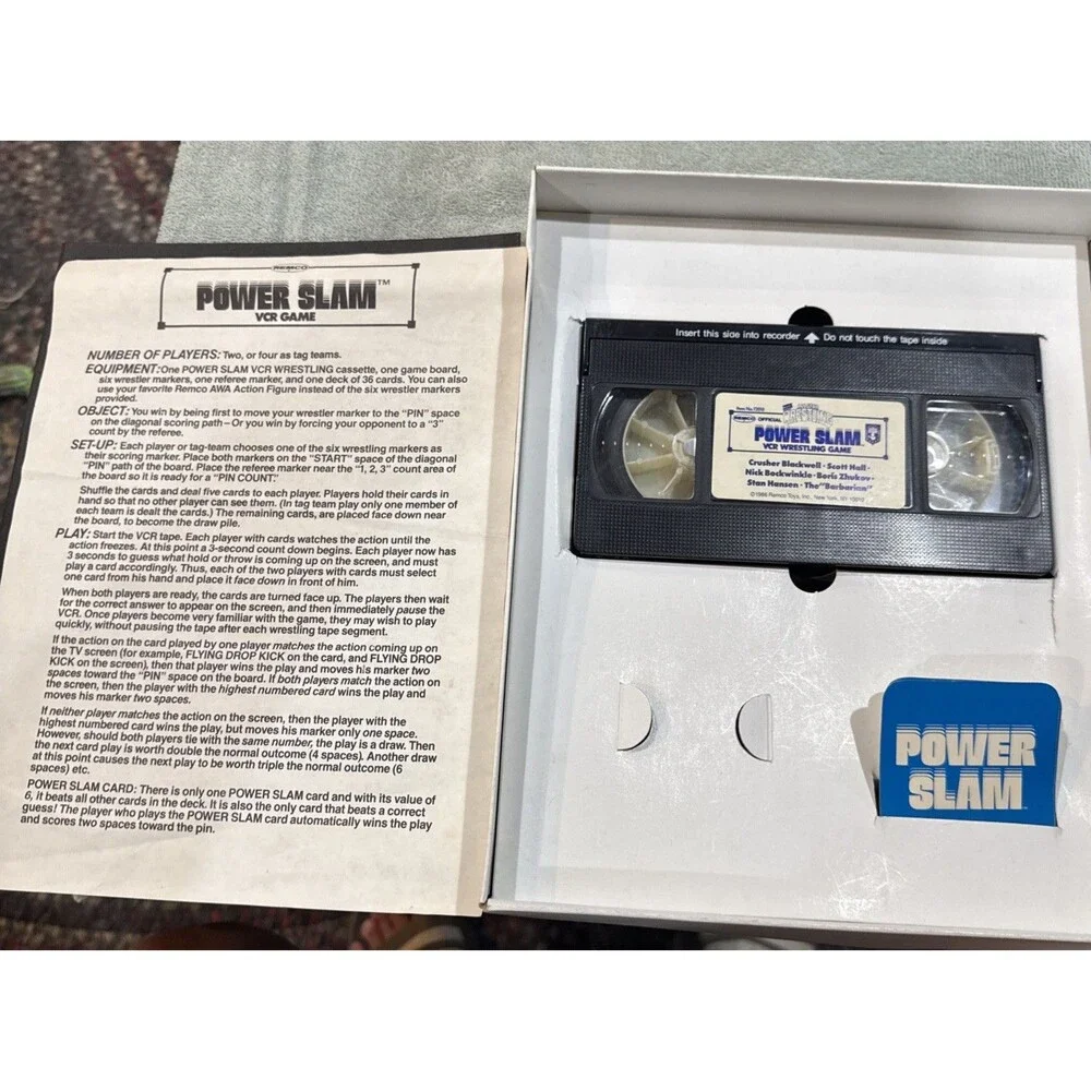 VTG Remco AWA Verne Gagne All Star Power Slam VCR VHS Wrestling Game 1986 *Read*